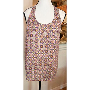 DR2 Women's Geometric Pattern Sleeveless Blouse Small 2-6 💸BOGO🎉
